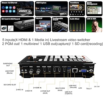 Amazon.com: AVMATRIX Multi Camera Video Switcher Mixer for